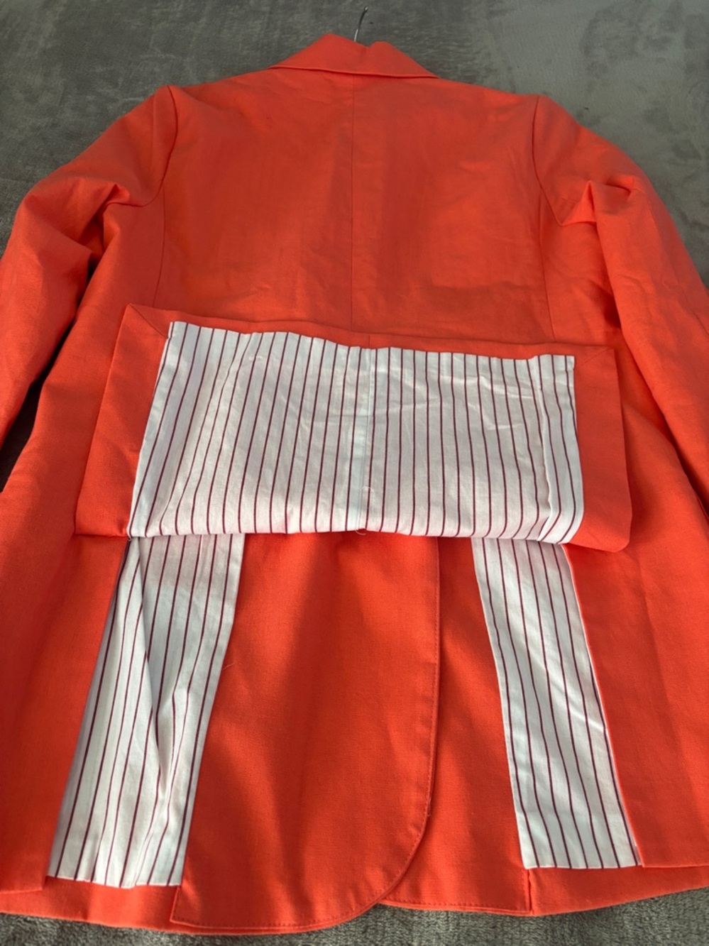 ANTHROPOLOGIE DOLAN LINEN BOYFRIEND DOUBLE BREASTED BLAZER  COAT CORAL Sz M NWOT - Picture 10 of 15